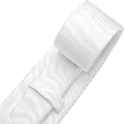 DecTwig Men's Ties Solid Color Formal Neckties 3.15" (8CM) Black Ties For Men