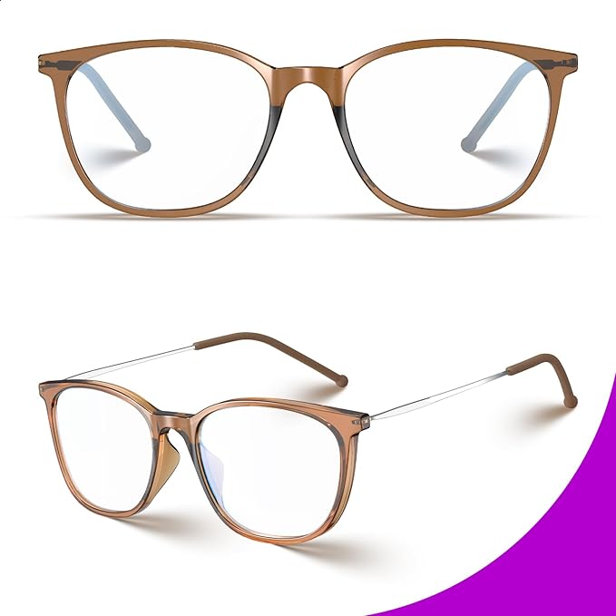 VISOONE Anti Slip TR90 Blue Light Blocking Glasses Size M Eyewear Frame with Anti Glare Eye Protection for Women GaeL
