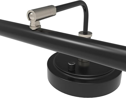 Cocoweb 19" Black with Brass Accents LED Directional Piano Desk Lamp - PLED101D (Satin Nickel)