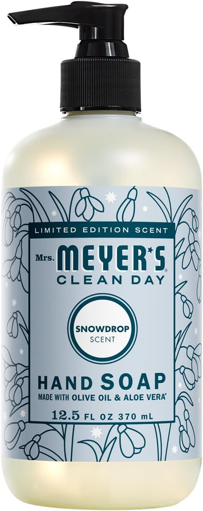 Mrs. MEYER'S Liquid Hand Soap Variety, 1 Basil, 1 Snowdrop Hand Soap, 1 CT
