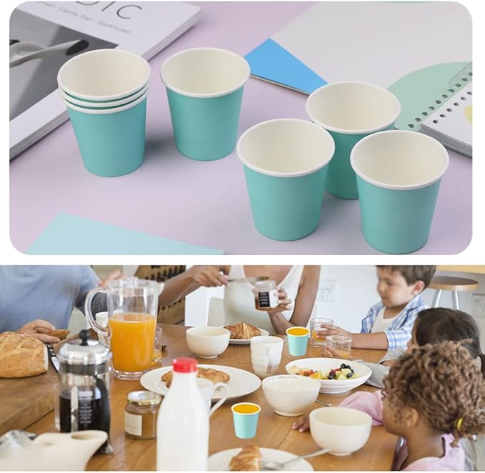 50 Pack 3 oz Paper Cups, Bathroom Cups Disposable, Moushwash Cup Small Snack Cup for Water, Juice, Candy Ideal for Party Bathroom and Office
