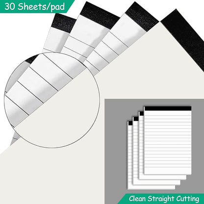 Notepads Bulk for Daily Planning and Organization of Work – 4 x 6-inches Ruled Pages – Thick Bright White Paper – 30 Pages – Note Pads College Ruled – Pack of 20
