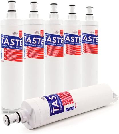 Clear Choice Taste Filter Replacement for Whirlpool 4396508 EDR5RXD1 Filter Compatible with FILTER5 WF285 WPRF-100 8212652 Refrigerator Water Filter, NSF/ANSI 42, Box of 6, Made in the USA