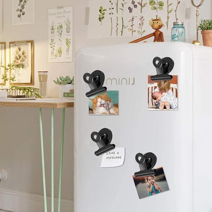 VNDUEEY 90 Pack Black Magnetic Clips Fridge Magnets Refrigerator Magnet, Whiteboard Magnets Magnet Clips for Locker, Clip Magnets for Home, School, Office, Teaching