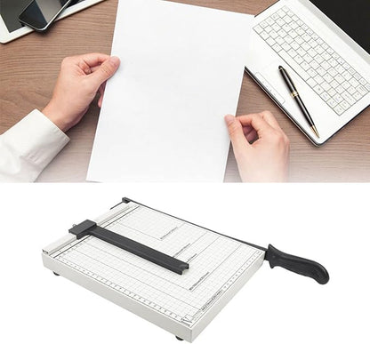 Mini Paper Trimmer, 12in Cut Length Paper Cutting Board Compact Paper Cutter for Cardstock, Photos, Scrapbooking, Office, Classroom