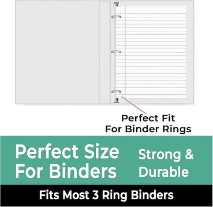 Rosmonde 1152 Pack (Pallet) Loose Leaf Paper Bulk, 172800 Sheets, Wide Ruled, 150 Sheets/Pack, 8 x 10.5", Pallet of Filler Paper, 3 Hole Punched, 56 Gsm Thick Paper, School & Office, 4-7 Days Transit
