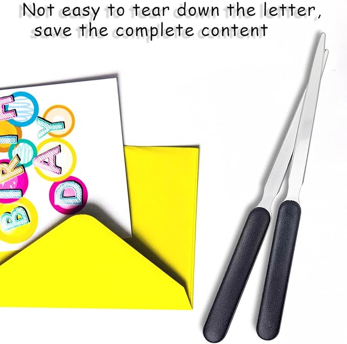 4Pcs Stainless Steel Letter Opener Knife, Lightweight Mail Slitters, Office & Home Use