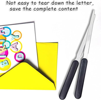 4Pcs Stainless Steel Letter Opener Knife, Lightweight Mail Slitters, Office & Home Use