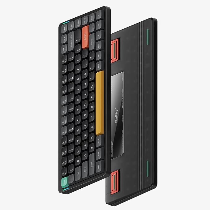 nuphy Air75 V2 Portable 75% Mechanical Keyboard,Wireless Keyboard,Supports Bluetooth/2.4G/USB-C RGB Bluetooth Gaming Keyboards,Compatible with Windows/Mac OS/Linux Systems-Gateron Aloe Switch