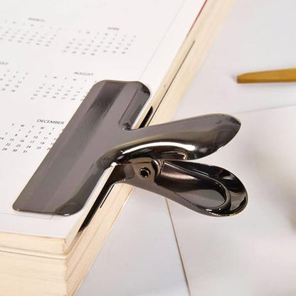 Large Clip Stainless Steel Paper Clamp Colorful Hinge Clips File Clip Office Supplies for Receipt Document Food Bag