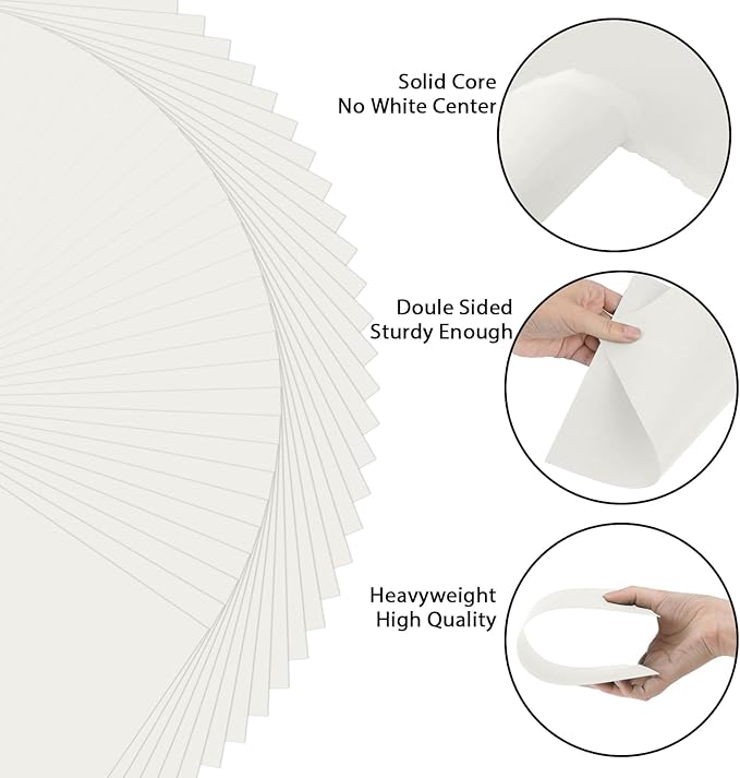 OcePor Cream Cardstock Paper 8.5x11 – 100 Sheets, 92lb/250gsm Thick Card Stock for Printing, Crafts & Invitations