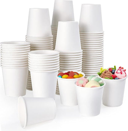 600 Count 4 oz Paper Cups, Disposable Bathroom Mouthwash White Espresso Cups for Home, School and Office