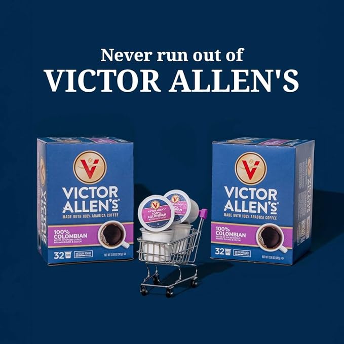 Victor Allen's Coffee French Roast, Dark Roast, 32 Count, Single Serve Coffee Pods for Keurig K-Cup Brewers