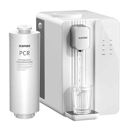 ICEPURE Countertop Reverse Osmosis Water Filter System, BPA Free, 3-Stage RO Water Filter, Pure and Clean Water 3:1, Instant-Hot, Indoor No Installation