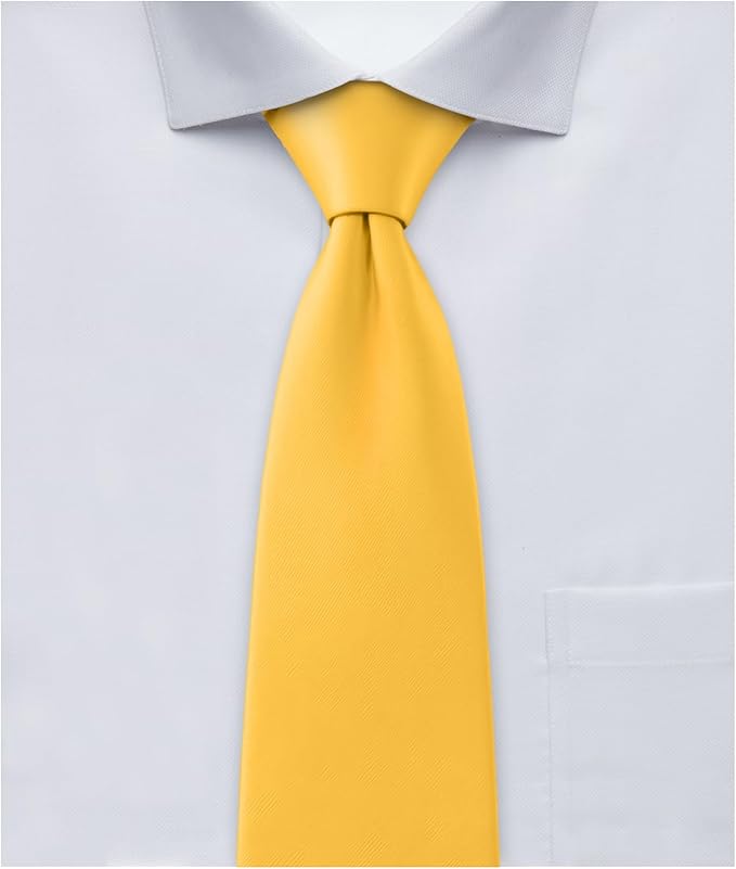 Jacob Alexander Solid Color Mens Tie - Soft-lined Necktie - Timeless Formal Look for Weddings and Business - (Regular Size)