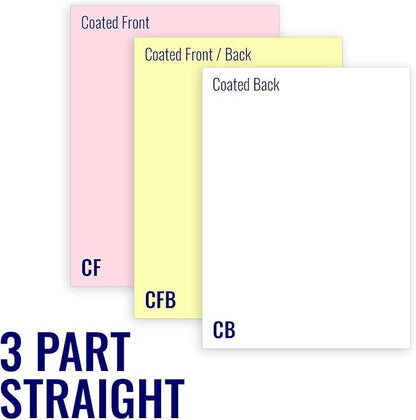 11 x 17 Excel One Carbonless Paper 3 Part Straight/Fforward (White, Canary, Pink), 834 Sets, 2500 Sheets, 5 Reams