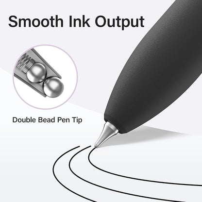 inkipen- 16 Pack Pens, Gel pens Black Ink, Fine Point(0.5mm),Quick-Drying Smooth Writing,School and Office Supplies （black）