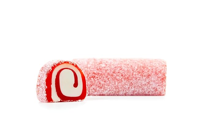 Cerez Pazari Turkish Delight Candy, Creamy Roll Mixed Fruit Flavored Vegan Gifts, Gourmet Snacks Gift Box | Gluten-Free Vegan Candy, Plant Based Snacks, Traditional Gourmet Dessert, 12 oz.