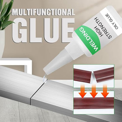 2 PCS Welding High-Strength Oily Glue, 2026 Upgraded Welding Super Glue Gel Instant Adhesive, Strong Fast Drying Glue Universal Super Glue for Metal, Plastic, Wood, Glass, Ceramic, Leather (50 Grams)