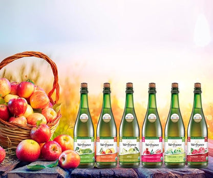 Val de France, Non-Alcoholic, Reduced Calorie, Organic and OU Kosher Sparkling Juice (Peach), 25.4 Fl Oz (Pack of 12)