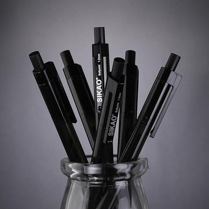 Black Pens Bulk, 60 Pack Retractable Ballpoint Pens, Black Ink 1.0mm Medium Point, Smooth Writing No-Smear Click Pens for Teachers, Students, Restaurant Servers, School & Office Supplies
