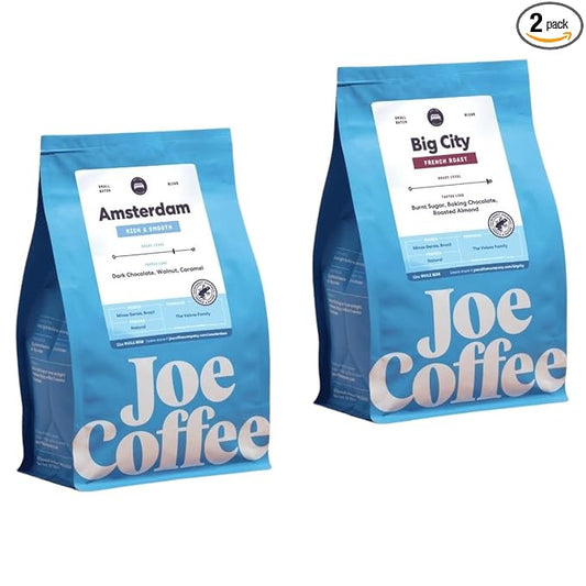 Bean Box New York Coffee Sampler, 2-Pack - Roasted by Joe Company, Gourmet Arabica Coffee, Variety Pack - Whole Bean