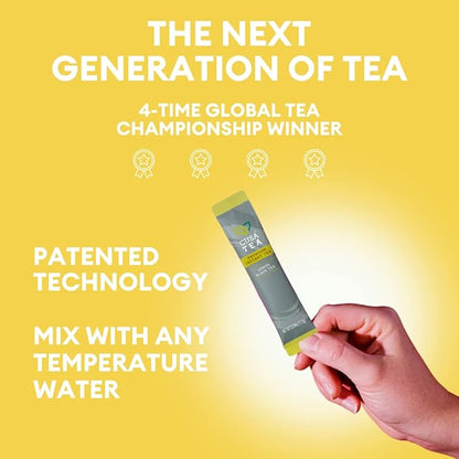 Cusa Tea & Coffee | Premium Instant Lemon Black Tea With Real Fruit & Spices | Organic Leaves Drink Mix Packets | Hot or Iced Tea (30 Single Servings)