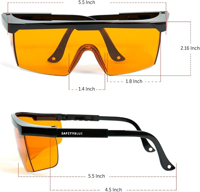 Sleep Enhancing Amber Glasses, Anti Blue and Green Blocking Glasses Night time Eye Wear, Better Night Sleep Eye Glasses Reduce Eye strain, Perfect for Mens or Womens