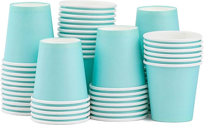 50 Pack 3 oz Paper Cups, Bathroom Cups Disposable, Moushwash Cup Small Snack Cup for Water, Juice, Candy Ideal for Party Bathroom and Office