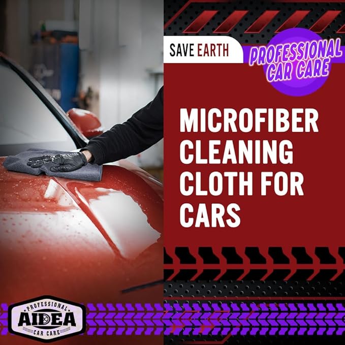 AIDEA Microfiber Cleaning Cloth Grey 150PK, Microfiber Towels for Cars, Premium Car Cloths, Dusting Cloth Lint Free Cleaning Rags for SUVs, House, Kitchen, Window, Workshops,12×12"