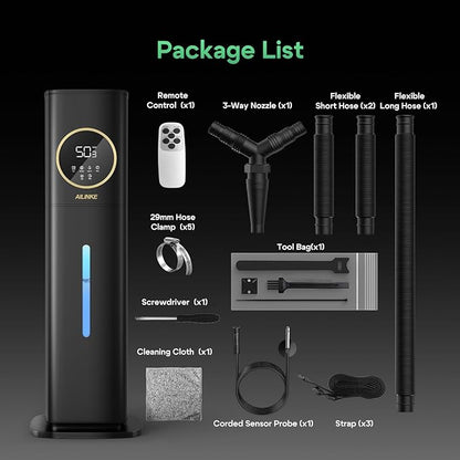 Humidifiers for Plants, 2.1Gal/8L Plant Humidifier Indoor, Reptile Fogger Mister with Precise Temp&Humidity Probe/Expandable Hose, Vivarium/Terrarium/Greenhouse/Grow Tent,12H Timer