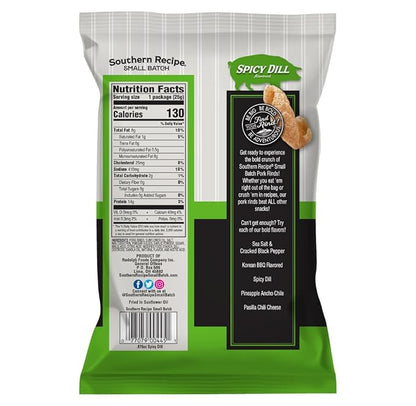Pork Rinds Variety Pack | Hot Honey, Sweet BBQ, Spicy Dill, Salt & Pepper | 4 Flavors | Southern Recipe Small Batch Chicharrones | Keto Friendly & Low Carb | Snack Bag (20 Count)