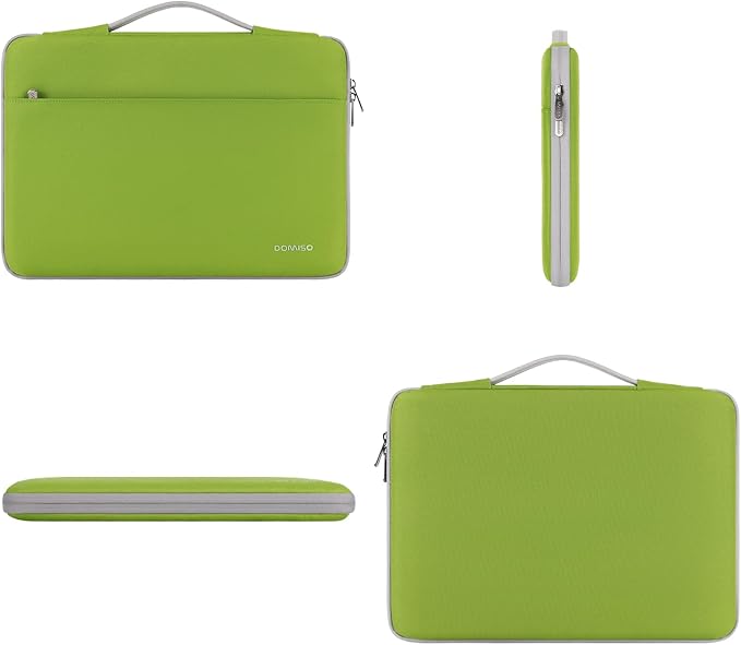 DOMISO 17.3 inch Laptop Case Sleeve Protective Cover Compatible with 17.3 inch HP Pavilion Envy 17/Lenovo IdeaPad/Acer/ASUS/Dell/Alienware/LG Gram,Water Resistant Computer Bag with Handle,Tender Green