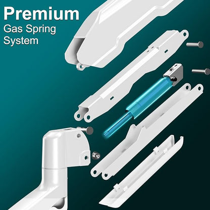 MOUNT PRO Single Monitor Desk Mount - Articulating Gas Spring Arm, Removable VESA Mount for Computer Monitor Stand with Clamp and Grommet Base Fits 13 to 32 Inch Screen, VESA 75x75, 100x100, White