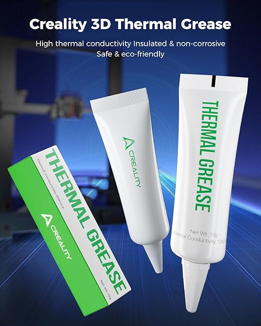 Creality 3D Printer Thermal Grease, High Thermal Conductivity, 250°C High-Temperature Resistant Paste for 3D Printer Hotend&Nozzle, Suit for All FDM 3D Printer (1 Pack)