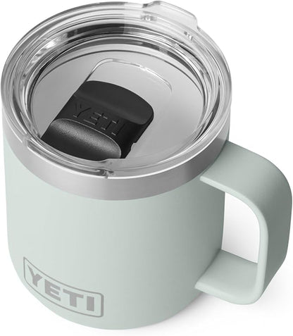 YETI Rambler 10 oz Ceramic Lined Stackable Mug, Vacuum Insulated, Stainless Steel with MagSlider Lid, Ridgeline