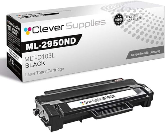CS Replacement Toner Cartridge Compatible with Samsung ML-2950ND MLT-D103L Black ML Printers ML-2950ND ML-2955DW ML-2955ND SCX Printers SCX-4729FD SCX-4729FW Toner Cartridge Black
