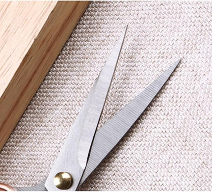 5" All Stainless Steel Office Scissors,Ultra Sharp Blade Shears,Sturdy Sharp Scissor for Office Home School Sewing Fabric Craft Supplies Multipurpose Scissors Bronze