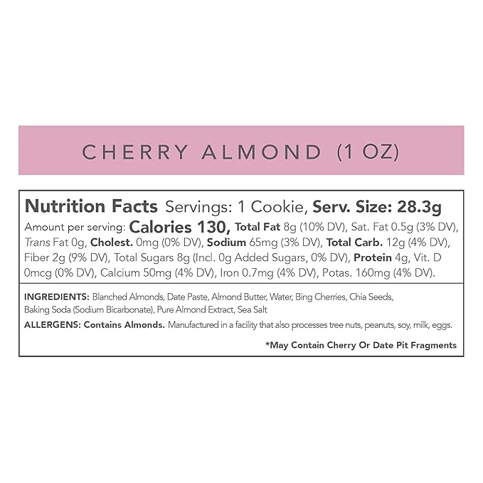 Love + Chew Superfood Soft Baked MINI Cookies, Banana Bread & Cherry Almond, Plant Based Cookie With Almonds, Fruit, & Chia Seeds for Kids & Adults, Vegan Snacks, Gluten Free, Paleo, Non GMO, 16 Pack