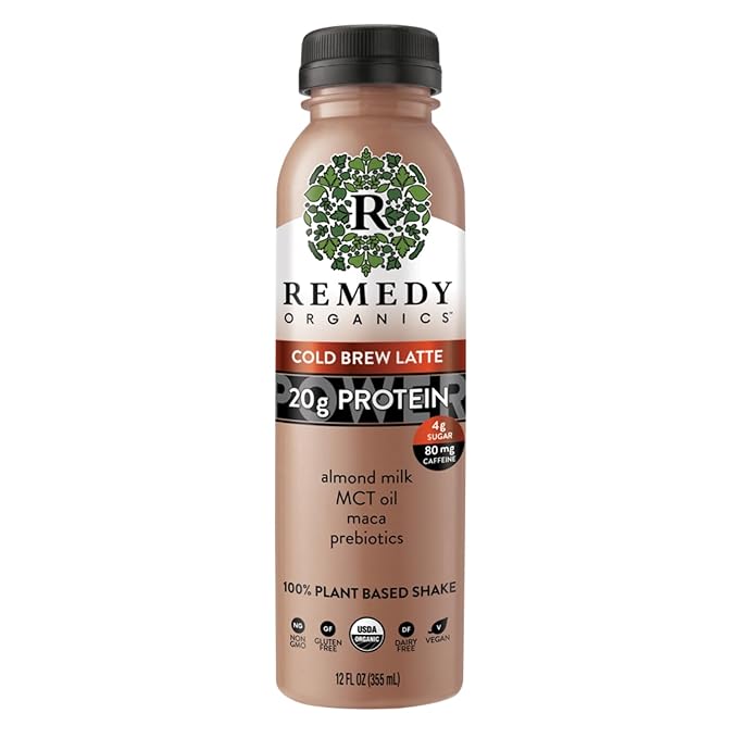 Remedy Organics Duo Decadence Power 12-Pack | Plant Based MCT Oil Protein Shakes, Ready to Drink | USDA Organic, Vegan, Gluten Free, Dairy Free, Soy Free | 6 Chocolate Fudge Bottles & 6 Cold Brew Latte Bottles