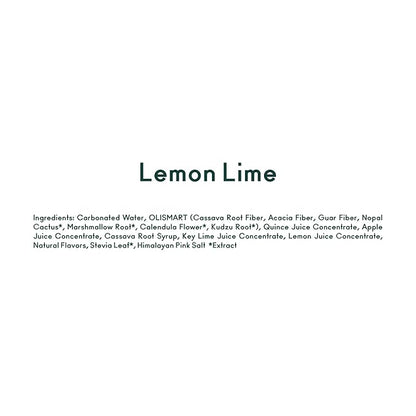 OLIPOP Prebiotic Soda Pop, Lemon Lime, Pantry Pack Packed with Prebiotics, Fiber, and Botanicals, Gluten Free, Vegan, GMO Free, 12oz Skinny (12-Cans)