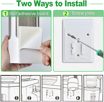 Cup Dispenser Wall Mounted Bathroom Cup Holder, 3oz-5oz Disposable Paper Cup Plastic Cup Dispenser, Water Cooler Dispenser Cup Holder with Paste Plate for Home Office Hospital Gym