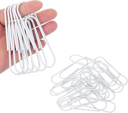 PATIKIL 4 Inch Large Paper Clip, 30PCS Big Paper Clip Extra Large Huge Metal Giant Clips Rust-Proof Strong Durable Bulk Cute for Home Office Accessories Bookmark, White