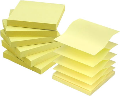 Early Buy Pop Up Sticky Notes 3x3 Refills Self-Stick Notes 6 Pads, Yellow, 100 Sheets/Pad (Yellow)