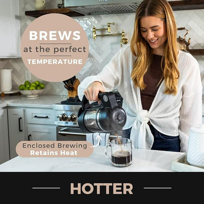 VINCI Micro Café Single-Serve Coffe Brewer | Compatible with Keurig K-Cups, K-Pods | Compact, Portable | Enclosed Brewing for Hotter Coffee | Large Capacity Reusable Filter Cup Included