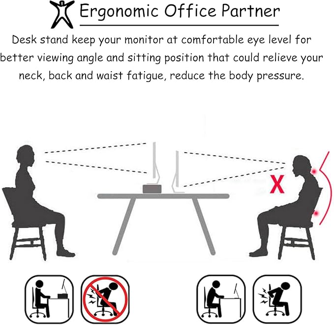 Corner Monitor Stand Clear Acrylic Leg ＆ Wood Corner Screen Stand, L-Shape Desk Triangle Riser for Monitor/Laptop/Computer, Corner Organizer with Drawer (Color : White)