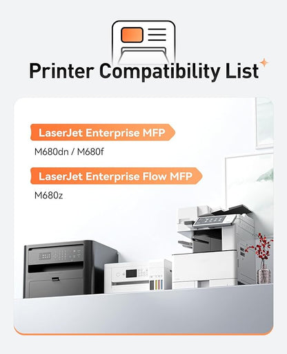 653X 653A Toner Cartridge Set 4-Pack High Yield Replacement for HP 653X 653A CF320X CF321A CF322A CF323A Compatible with HP Color LaserJet Enterprise Flow MFP M680z M680dn M680f Printer Ink All-in-One