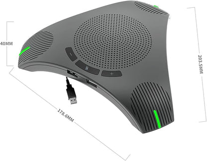 Octopus Conference Microphone and Speaker, 360° Omnidirectional USB Speakerphone, Microphone Intelligent DSP Noise Reduction for Meeting Room up to 10 People