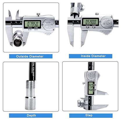 Kynup Digital Caliper, Calipers Measuring Tool with IP67 Waterproof, Extreme Accuracy, Stainless Steel Design, Auto Power Off, Switch from Inch Metric (6Inch/150MM)