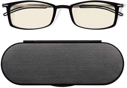 ThinOptics Frontpage Blue-Light Blocking Computer Reading Glasses and Milano Aluminum Case